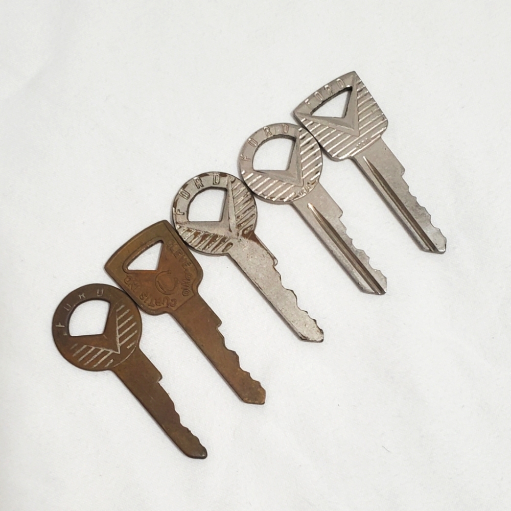Set of Five Vintage Ford Keys